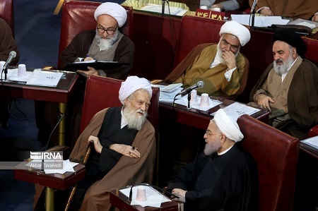 آخرین حضور حسن روحانی در اجلاس خبرگان رهبری (عکس)